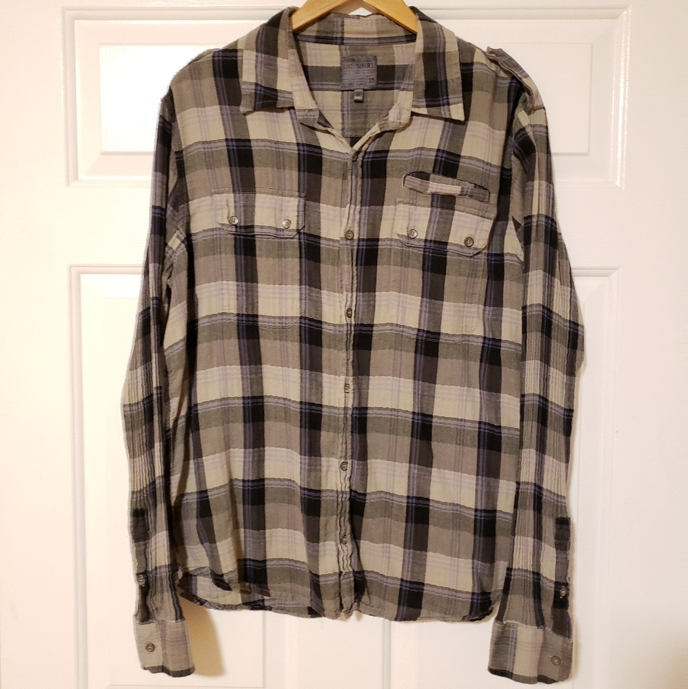 Joe's Jean's The Shirt Purple Flannel Unisex XL